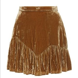 Love shack fancy velvet skirt